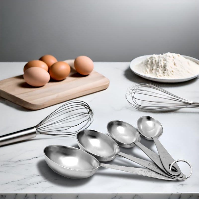 Lindy's MPC4 4-Piece Stainless Steel Measuring Scoop Set - Silver - Image 3